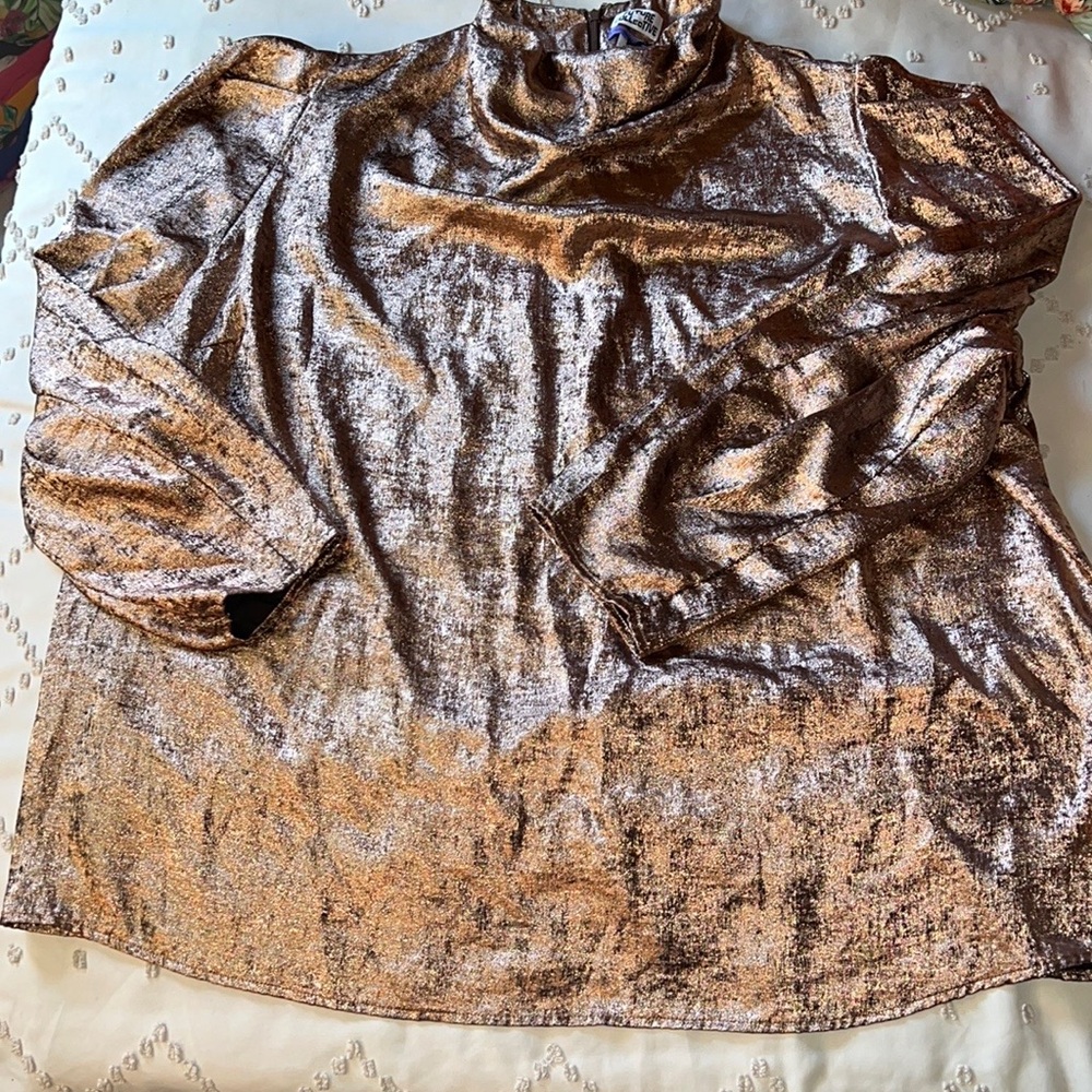 Metallic Long Sleeve Top